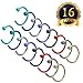 SUBANG 16 Pieces 316L Stainless Steel Nose Hoop Rings Different 8 Colors Nose Studs Rings, 20 Gauge