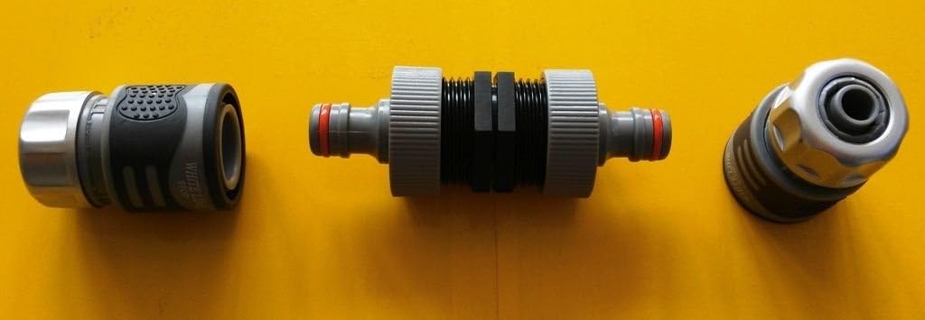 CMTech GmbH Montagetechnik K99 + 2146S Double Quick-Release Connector, Garden Hose Connectors, IBC containers accessories rainwater tank adapter fitting canister