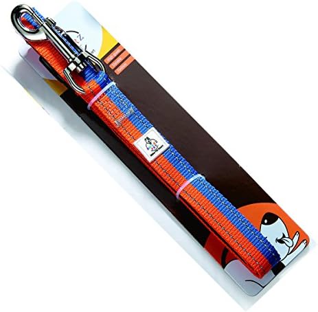 "Clearance Sale" SMARZ PET Reflective Dog Leash, Medium Size, Length 4โ-5โ, Nylon Leash for Dogs, REACH Material, Orange & Blue
