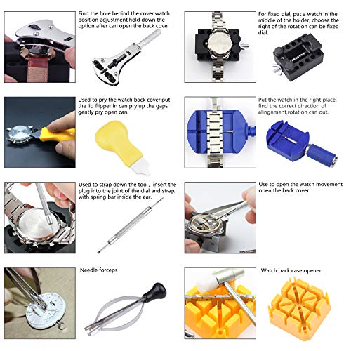 ETEPON Watch Repair Kit Professional Watchmaker's Tools Watch Case Back Opener Tool Kit [Updated] ET017