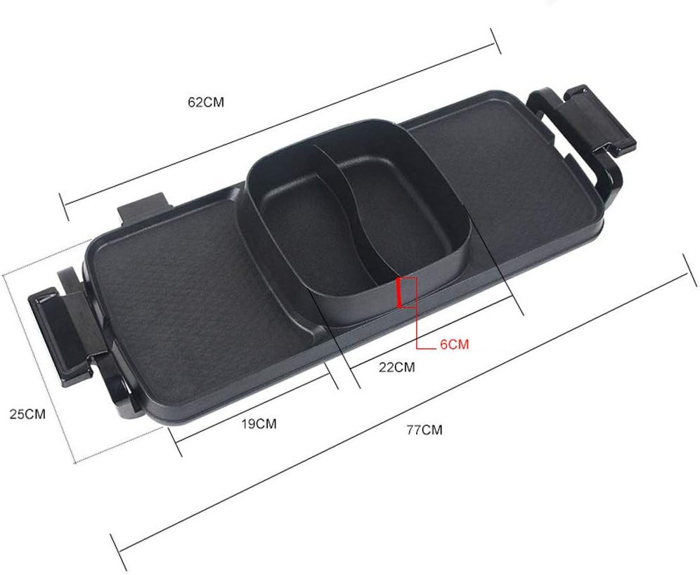 review ZJJ& Barbecue Grill Smokeless Electric Grill Home Electric Baking Pan Multi-Function Roasting One-Pot