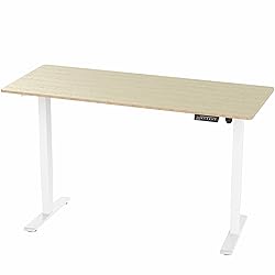 VIVO Electric 60 x 24 in Real Bamboo Standing
