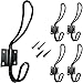 TheTimeBus 5-Pack Big Double Coat Hooks (Black)