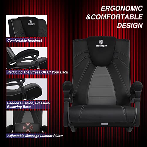 Blue Whale Floor Gaming Chair for Adults, Ergonomic Pedestal Base Back