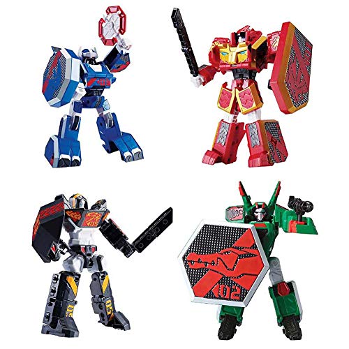 YOUNG TOYS Geo Mecha Beast Guardian Mini Series Transformation Transforming Robot Action Figure Toy ( Pack of 4)
