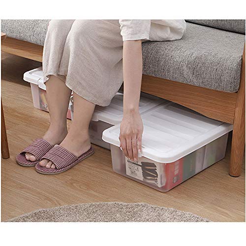 Cand 14 Quart Storage Bin with Lid, Durable Large Plastic Box for Organizing Your Towels, Toys, School Supplies, 2 Packs.