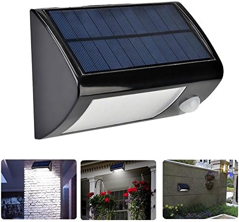 [New Version]LED SopoTek 28LED 500 Lumens Outdoor Solar Lights Motion Sensor Security, Rechargeable Step Stairway Path Landscape Garden Floor Wall Patio Lighting Lamp