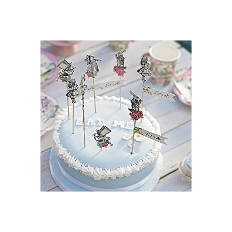 Talking Tables Alice in Wonderland Canape Picks or Cake Decorations