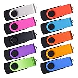 USB Flash Drive Pack of 20 128MB Thumb Drives Small Capacity Pen Drive Kepmem Swivel Multicolor USB 2.0 Memory Stick Metal U Disk Portable Jump Drive Bulk Zip Drives for Data Storage