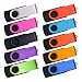 USB Flash Drive Pack of 20 128MB Thumb Drives Small Capacity Pen Drive Kepmem Swivel Multicolor USB 2.0 Memory Stick Metal U Disk Portable Jump Drive Bulk Zip Drives for Data Storage