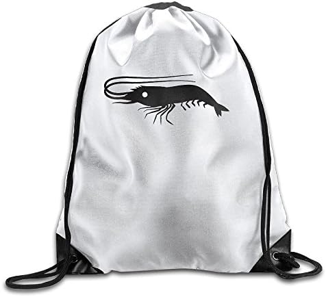 Cute Single Prawn Drawstring Backpack Sport Bag For Men &amp; Women School Travel Backpack
