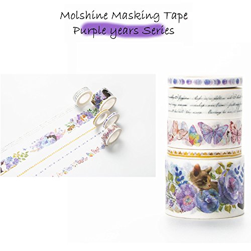 Molshine set of 5 decorative japanese washi masking adh…