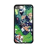 Naruto Kakashi Theme Case for iPhone 7 Plus / 8 Plus (5.5 Inch) Comic TPU Silicone Gel Edge + PC Bumper Case Skin Protective Custom Designed Printed Phone Protector Full Protection Cartoon Cover