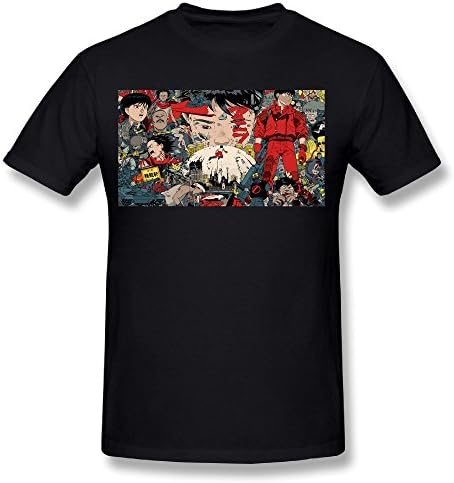 YIYONGFENGZHEN Men's Akira Anime Retro T-shirt L Black