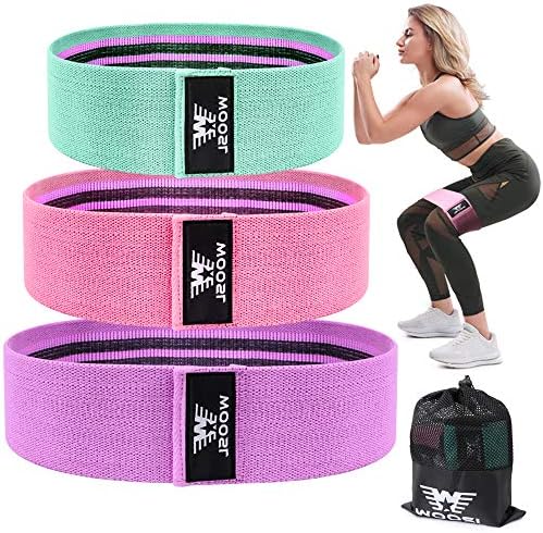 WOOSL Resistance Bands for Legs and Butt,Walito Exercise Bands Hip Bands Wide Booty Bands Workout Bands Sports Fitness Bands Stretch Resistance Loops Band Anti Slip Elastic (2019 Upgrade)