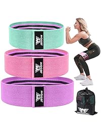 WOOSL Bandas de resistencia para piernas y glúteos, bandas de ejercicio, bandas de cadera anchas, bandas de entrenamiento deportivas, bandas elásticas de resistencia, banda elástica antideslizante (2019 mejorada)