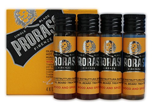 Proraso Hot Oil Beard Treatment, 4 Count