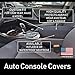 Auto Console Covers (Pair -Armrest Covers for Front Bucket Seats Fits Ford Transit Vans 2015-2023 Protect Fold Down Armrest Covered with Waterproof Neoprene Fabric. Gray