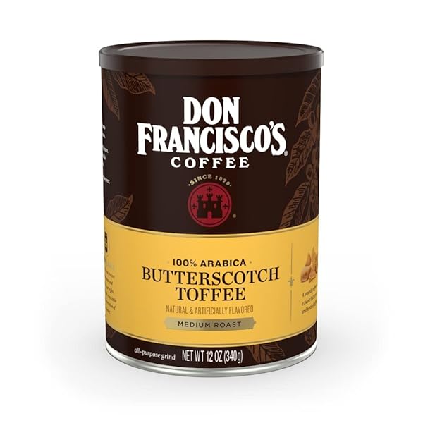 DON FRANCISCO’S BUTTERSCOTCH TOFFEE GROUND FLAVORED COFFEE: RICH...