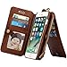 Leather Wallet Iphone Case Mens/Womens Wallet Phone 6/6s case, Credit Card Wallet cases or Cash Purse(iphone 6/6s case 4.7 inches)