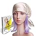 Savena 100% Mulberry Silk Night Sleeping Cap for Long Hair Bonnet Hat Smooth Soft Many Colors (Beige)