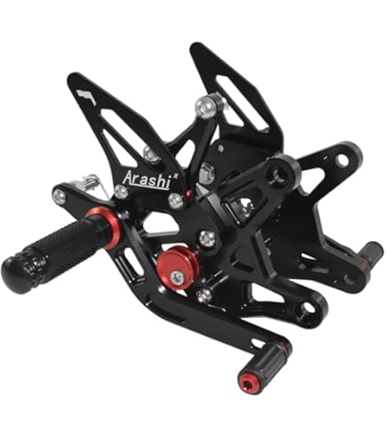 Motorcycle Rearsets Arashi Version 2.0 Adjustable Rearsets - Black