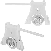 2 Pack Sliding Screen Door Lower Roller Assembly, Compatible with Andersen Part #1997310 (1991 to Present), Durable Wear-Resistant Wheels, Adjustable Vertical Height Wheels, Smooth Sliding, White