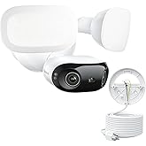 REOLINK Elite Floodlight WiFi with Plug-in Power Cable, 4K 8MP 180° Panoramic Floodlight Camera, Adjustable 3000 Lumens Spotlights, AI Video Search, Dual-Band Wi-Fi 6, 24/7 Recording, No Monthly Fees