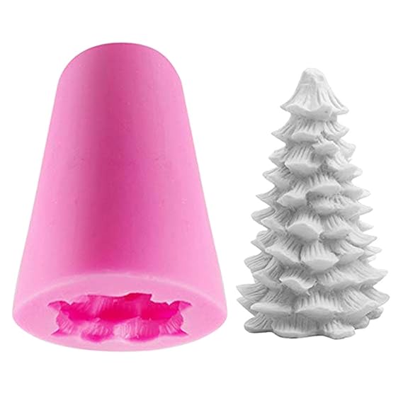 Leisial Seifenform Weihnachtsbaum Silikon Kerze Formen Weihnachten Kerzengießform Silikon Weihnachtsbaum Form Zufällige Farbe