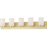 Maxim Lighting 10285SWSBR Lateral 5-Light Bath Vanity, Satin Brass