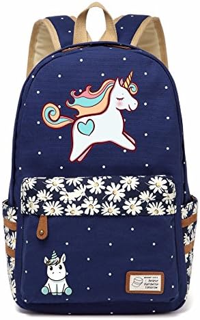 Kid's Girls Floral Animal Cartoon School Backpack Cute Unicorn Travel Shoulder Bag (3)