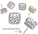 White Gold Plated Crystal Stud Earrings Princess Cut Rhinestone Studs For Women Girls