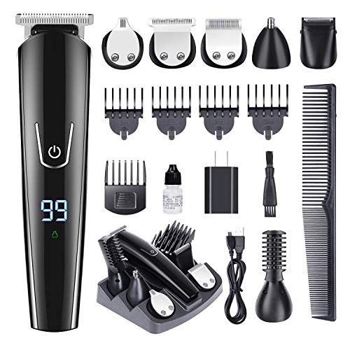 GOOLEEN Beard Trimmer for Men Cordless Mustache Trimmer Hair Trimmer 11 in 1 Grooming Trimmer Kit for Nose Ear Facial Hair Precision Trimmer Hair Clippers Body Groomer Waterproof USB Rechargeable - Thumbnail 7
