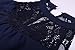 DREAGAL Girls Chiffon Beach Dress Knee Length Wedding Dresses Navy Blue Large
