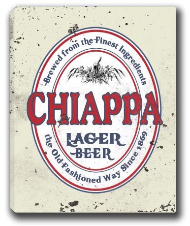 CHIAPPA Lager Beer Stretched Canvas Sign