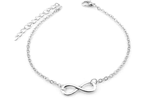 Foot Bracelets Lucky 8" Lady Ankle Chains Women Anklets Chain Foot Chain Beach Jewelry Barefoot Sandal Decoration Fine Crafts