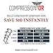 Compression Socks - Firm Knee High Graduated 20-30 mmHg - Foot Ankle Shin and Calf Support Sock - For Running Sports Travel & Recovery - Black or White