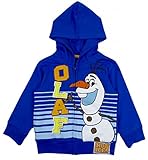 Frozen Little Boys' Olaf Fleece Zip Hoodie Blue