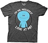 Ripple Junction Rick & Morty Look At Me Adult T-Shirt (Large, Heathered Charcoal)