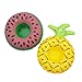 Cazul Goods Inflatable Pool Drink Holder Floats - 3 pieces Watermelon and 3 pieces Pineapple Design (Set of 6)