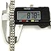 L & L Nation Mens Silver Tone Clear Cz 2 Row Hip Hop Bracelet 8