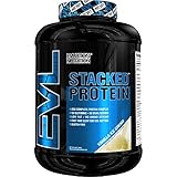 Evlution Nutrition Stacked Protein Protein Powder with 25 Grams of Protein, 5 Grams of BCAA's and 5 Grams of Glutamine (Vanilla Ice Cream, 4 LB)