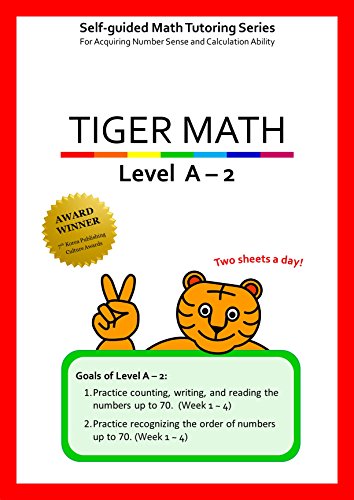 Tiger Math Level A - 2 for Grade K (Self-guided Math Tutoring Series - Elementary Math Workbook)