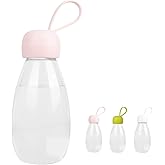 emoi BPA Free Water Bottle, 12oz/360ml Cute Water Bottle with Carrying Strap, Ideal for Kids Boys Girls Students Women Healthy Hydration-Pink