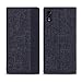 Sony Xperia XZ case, Getron Canvas plus PU Leather Flip Wallet Case [ Kick-stand ] [ Card / Cash Slot ] with Rubberized PC Cover for Sony Xperia XZ (F8331) / Sony Xperia XR– Black