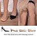 Soxbang Womens Truly No Show Socks for Flats Heels Non Slip Cotton Ultra Low Cut Liner Socks(6-Black+Nude,5-7.5)