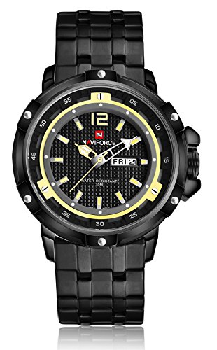Naviforce sports men s calendar stainless steel quartz …