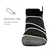 Feetures! Men's Elite Max Cushion Quarter, black + Reflector, large