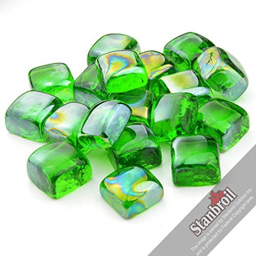 Stanbroil 10-pound 1-inch fire glass cubes for fireplac…