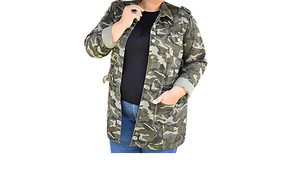 jaqueta camuflada plus size